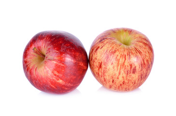 Fototapeta na wymiar whole ripe apple on white background