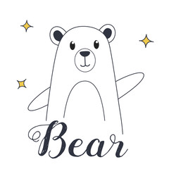 Bear illustration for t-shirt and print design