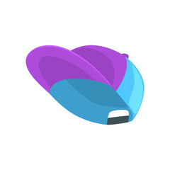 Blue baseball cap cartoon vector Illustration