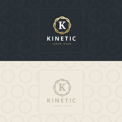 Obraz na płótnie Canvas K Letter Logo, Icon with pattern. vector element