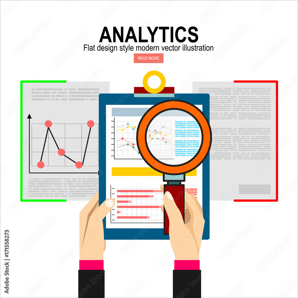 Aufkleber vector modern flat design and analytics information and development website statistic.,business succ