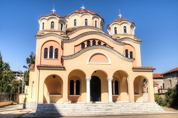Fototapeta na wymiar The main orthodox church in the center of Shkoder in Albania 