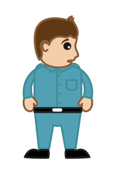 Funny Cartoon Taxi Driver Character