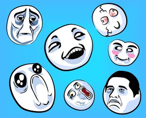 Set with different internet memes