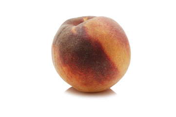 ripe peach  isolated on white background