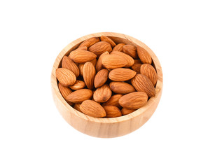 Almonds isolated on white background