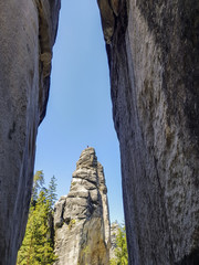 Beautiful landscape in Adrspach Teplice Rocks, Czech Republic