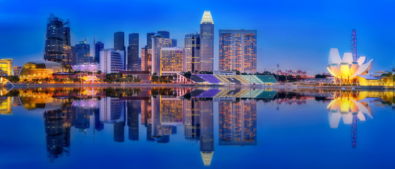 Fototapeta premium Singapore skyline background