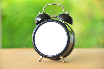 vintage clock on blur background..