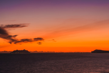 Tramonto sul Circeo da Sperlonga