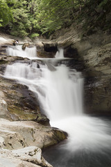 Cube waterfall in the Selva de Irati in Navarra, Spain.