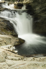Cube waterfall in the Selva de Irati in Navarra, Spain.