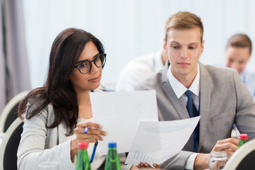 Fototapeta premium business team at international conference