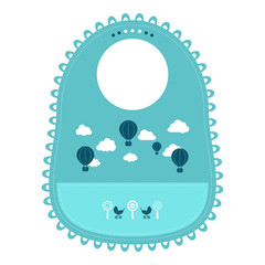 Baby Bib For Eating Food Isolated On A White Background. Vector Illustration. Products For Children