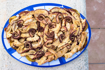 Galician style Octopus  (Pulpo a la Gallega)