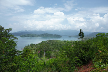 Fototapeta na wymiar Panoramic view of the tropical island