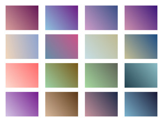 Set of gradient backgrounds. Soft color. Vector illustration