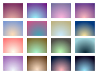 Fototapeta premium Set of gradient backgrounds. Soft color. Vector illustration