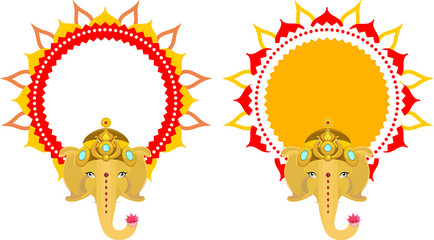 Ganesh face sale banner diwali banner design vector