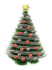 3d tinsel silver
