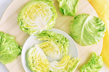 fresh chopped head of cabbage