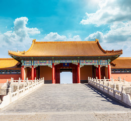 Fototapeta premium royal palaces of the Forbidden City in Beijing,China