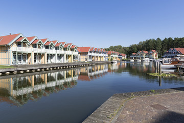 Das Hafendorf Rheinsberg in Ostdeutschland