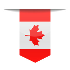 Canada Flag Vector Bookmark Icon