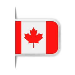 Fototapeta na wymiar Canada Flag Vector Bookmark Icon