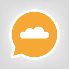 Gelbe Sprechblase - Wolke