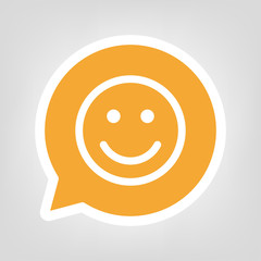 Gelbe Sprechblase - Smiley