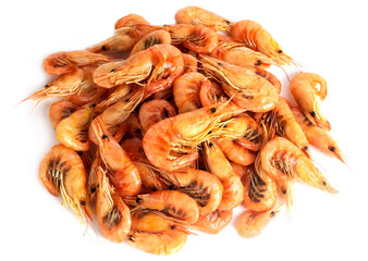 fresh boiled shrimps