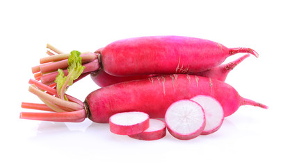 Fresh red radish isolated on white background © sommai