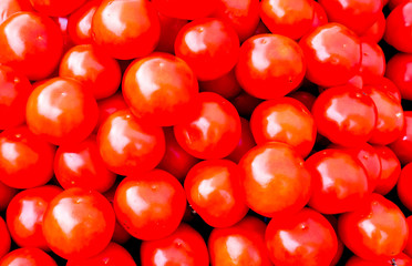 A lot of fresh red tomato together
