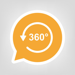 Gelbe Sprechblase - Panorama