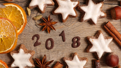 Fototapeta na wymiar greeting card for new year