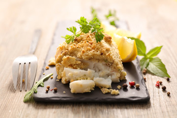 fish with hazelnut breaded
