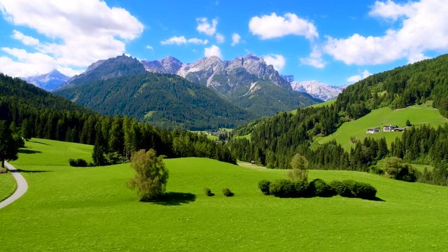Scenic view of the beautiful landscape in the Alps