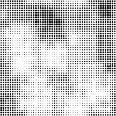 Modern seamless pattern with dots transition halftone