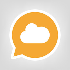 Gelbe Sprechblase - Wolke