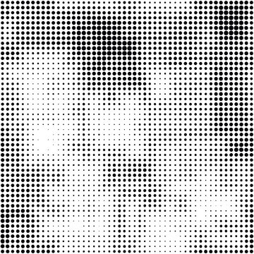 Modern seamless pattern with dots transition halftone