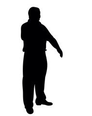 silhouette man standing
