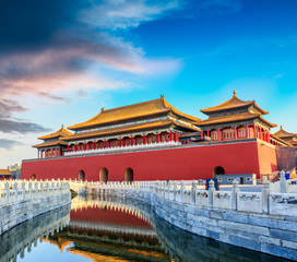 royal palaces of the Forbidden City in Beijing,China