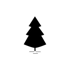 Christmas tree black isolated