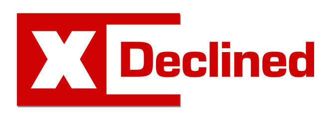 Declined Red Horizontal 