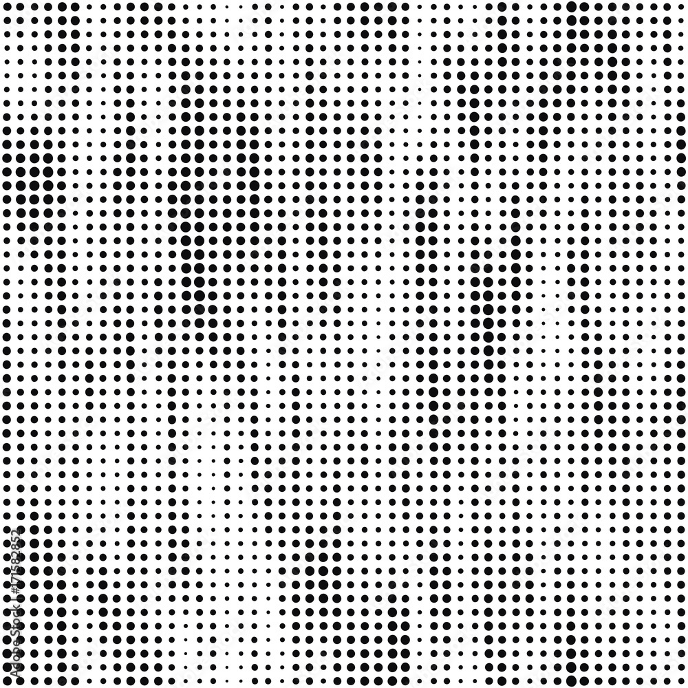 Poster modern seamless pattern with dots transition halftone