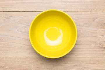 Empty bowl in the wood