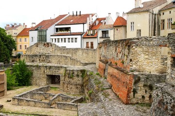 Fototapeta na wymiar Archeological site in Sopron.....