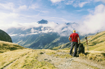 Obraz premium The Tour du Mont Blanc is a unique trek of approximately 200km around Mont Blanc that can be completed in between 7 and 10 days passing through Italy, Switzerland and France.