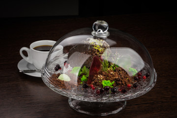 dessert with a cup of coffee